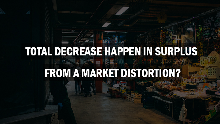 the decrease in total surplus that results from a market distortion such as a tax is called a