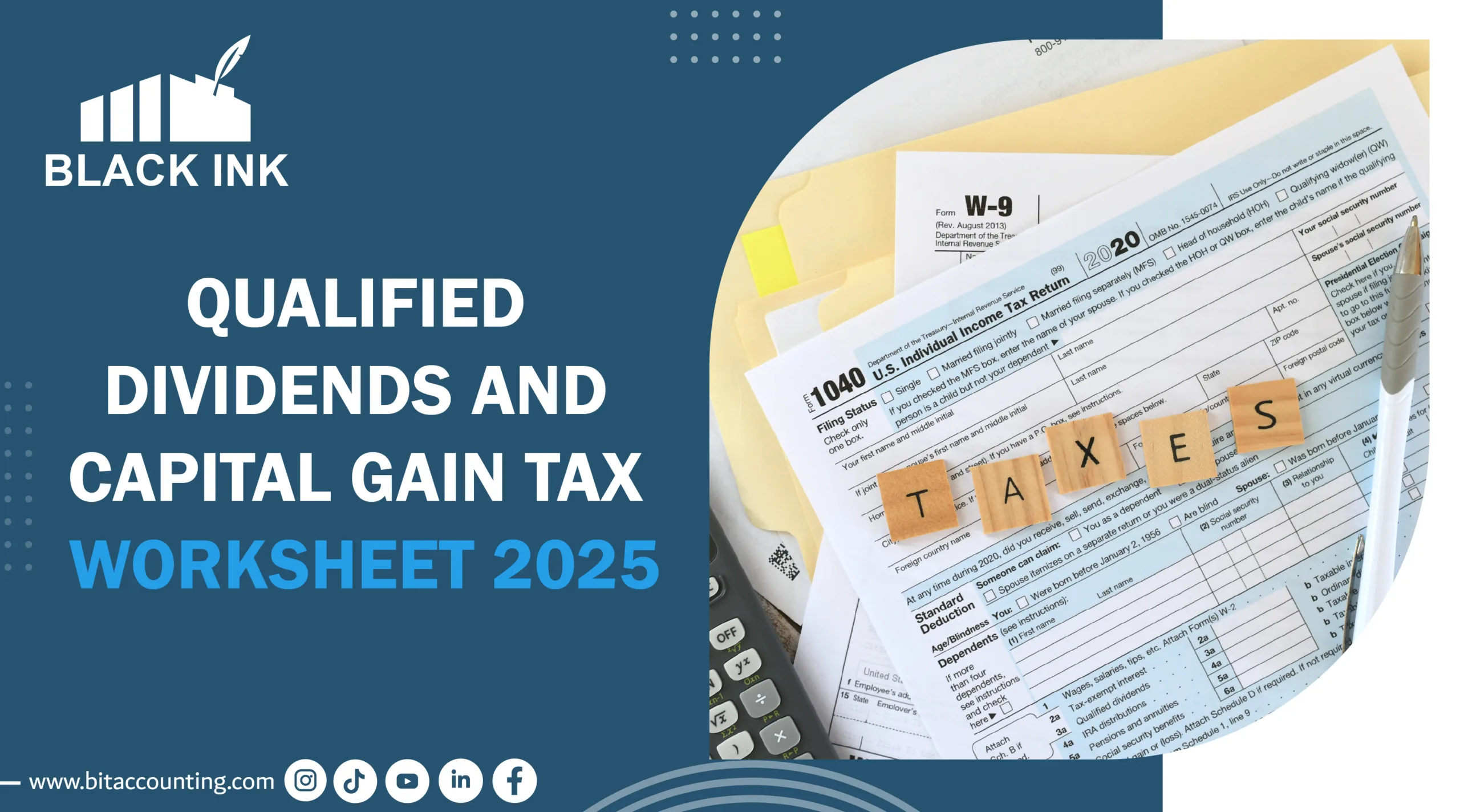 qualified dividends and capital gain tax worksheet 2025